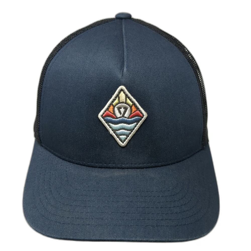 Vissla Trucker Hat Blue One Size Mesh Back Snapback Graphic Surf Wave Patch